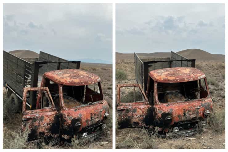 Göygöldə kişi "UAZ"ı qaçırıb yandırdı