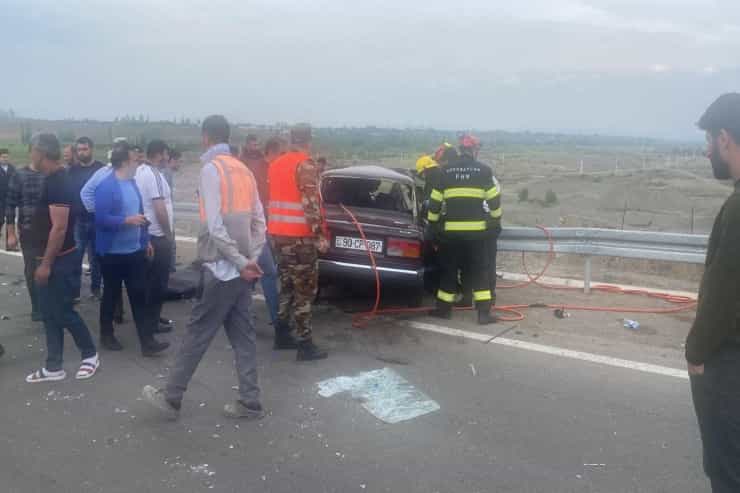 Ağstafada AĞIR QƏZA: 3 ölü, 6 yaralı - YENİLƏNİB