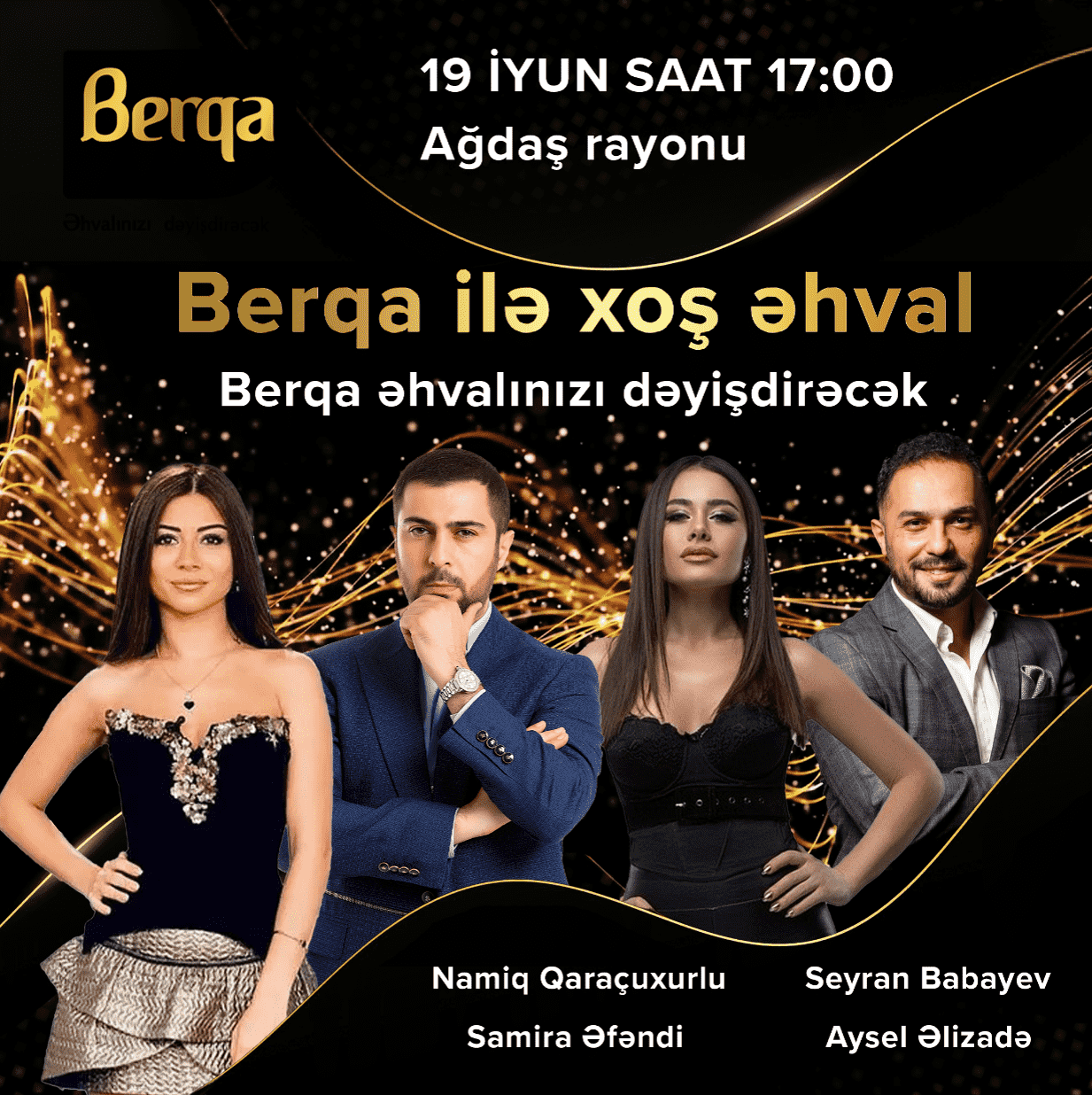 "Berqa” ilə “Xoş əhval” konserti Ağdaşda